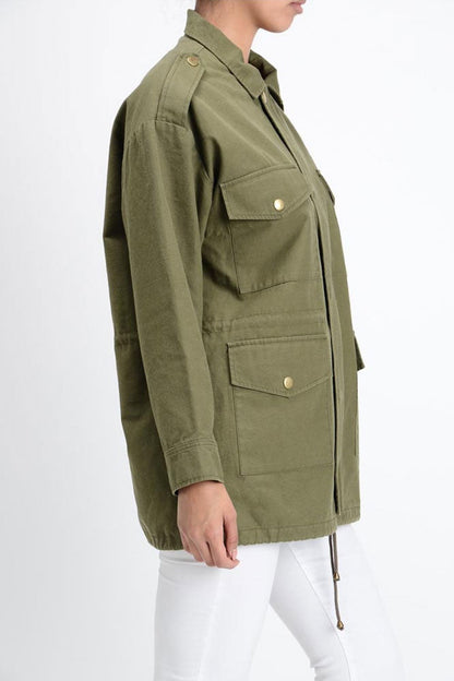 Women's Embroidered Military Jacket