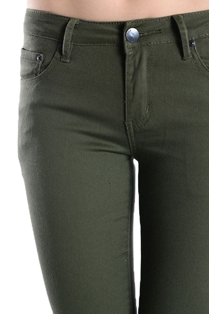Colored Cut Skinny Fit Jeans
