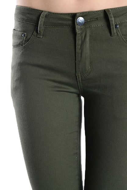 Colored Cut Skinny Fit Jeans