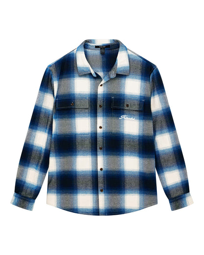 ROSEBOWL LS SHIRT SALTED BLUE