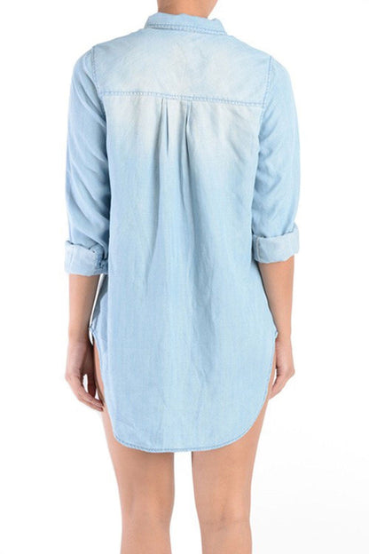 Women's Short Denim Shirtdress