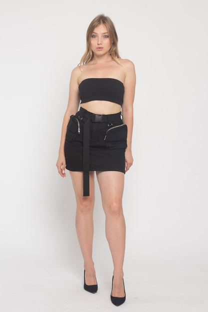 Military Style Utility Pocket Skirt