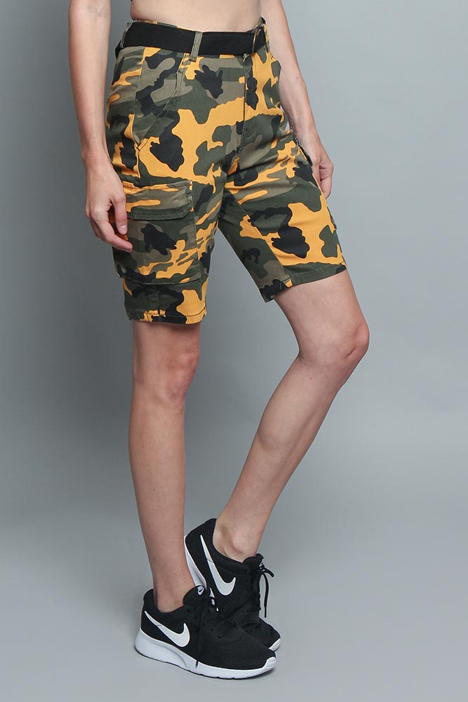 Color Camo Cargo Shorts