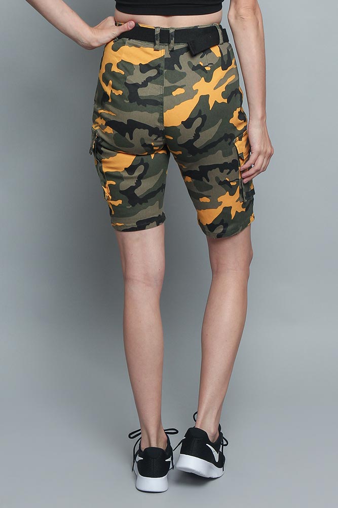Color Camo Cargo Shorts