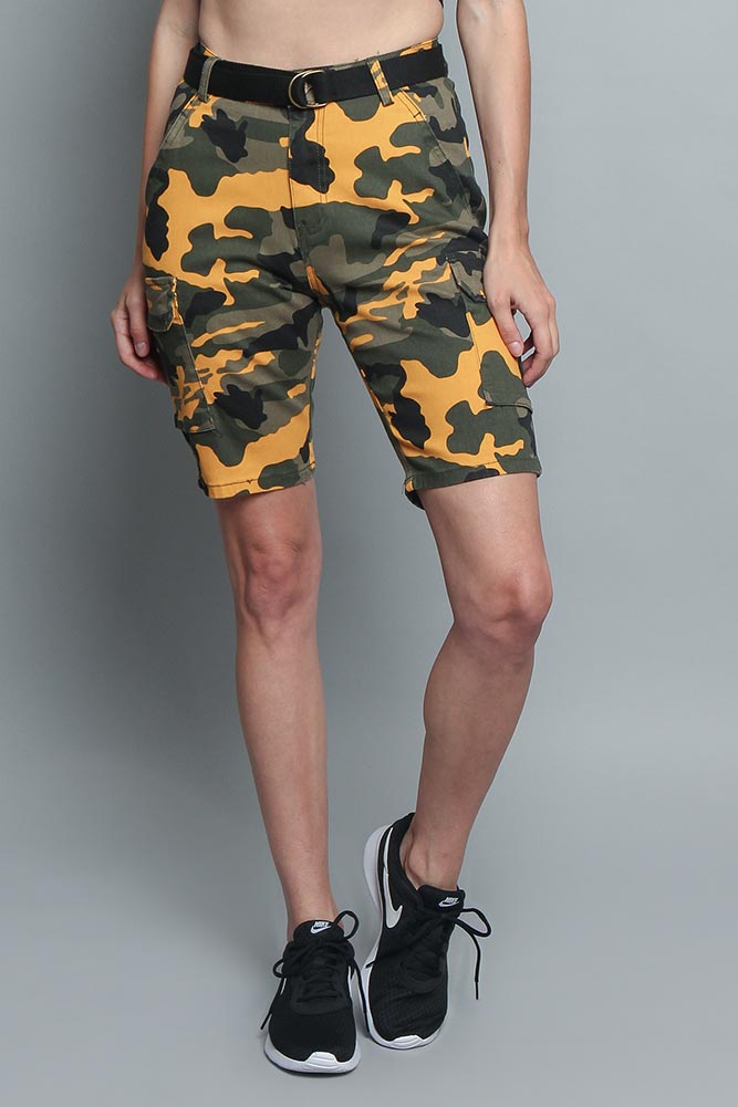 Color Camo Cargo Shorts