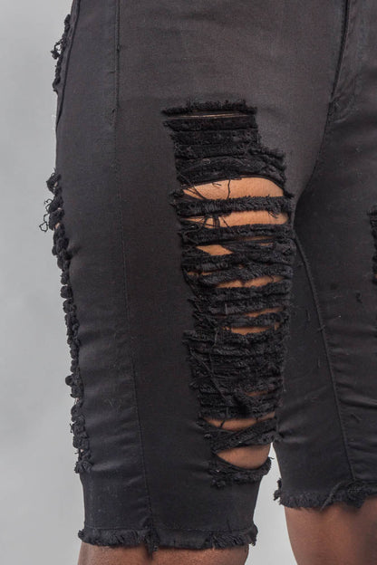 Double Sided Distressed Shorts
