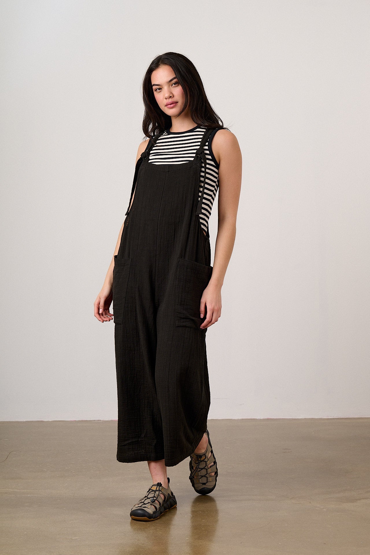 Rudy - Cotton Dungarees in Black