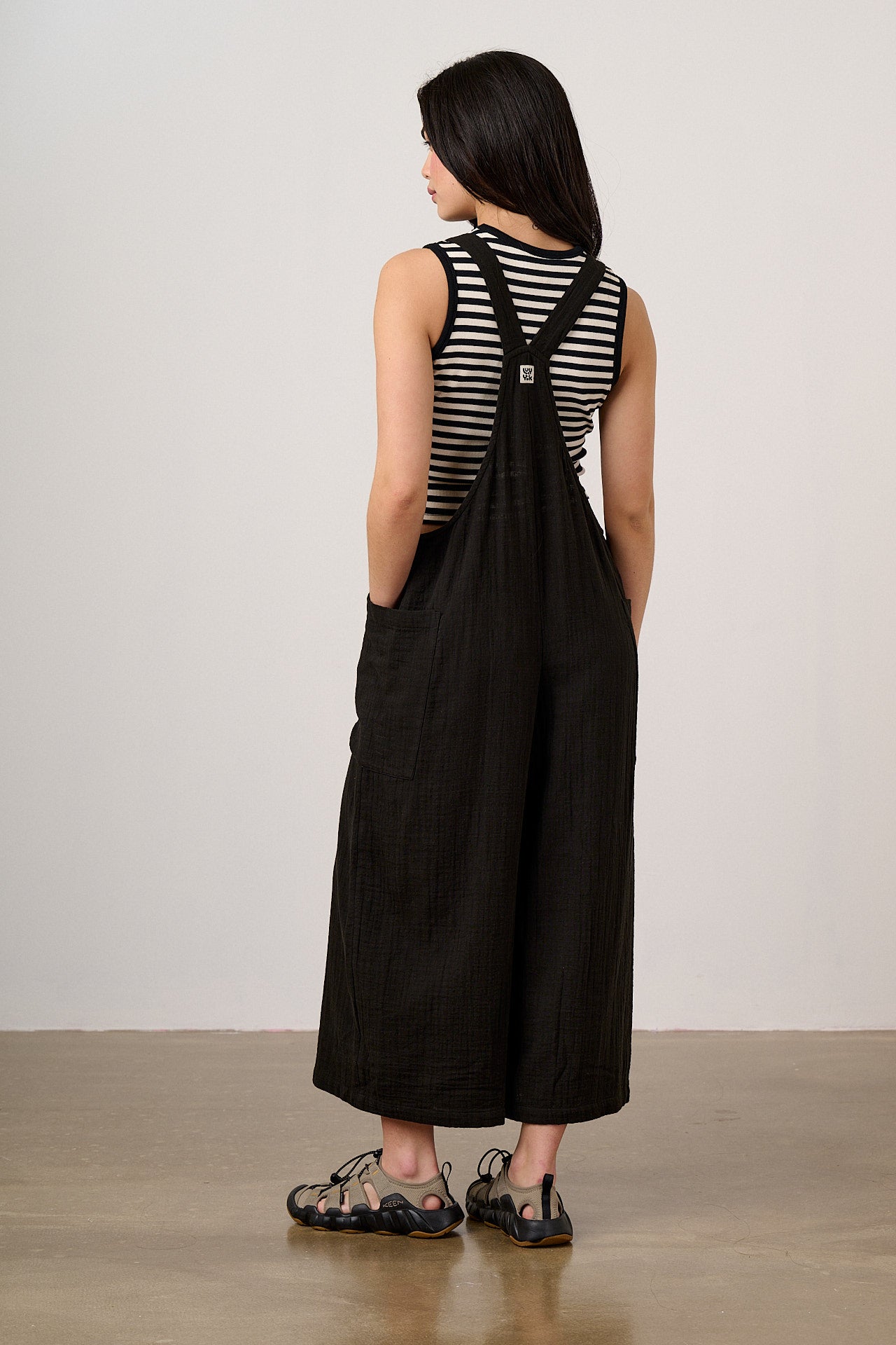 Rudy - Cotton Dungarees in Black