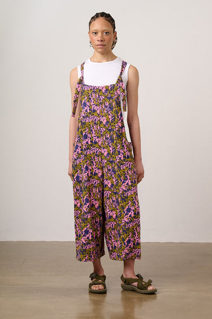 Rudy - Cotton Dungarees in Animal Wild Expression Print