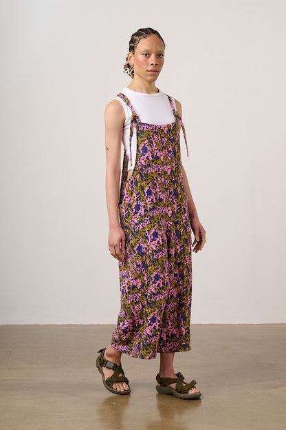 Rudy - Cotton Dungarees in Animal Wild Expression Print
