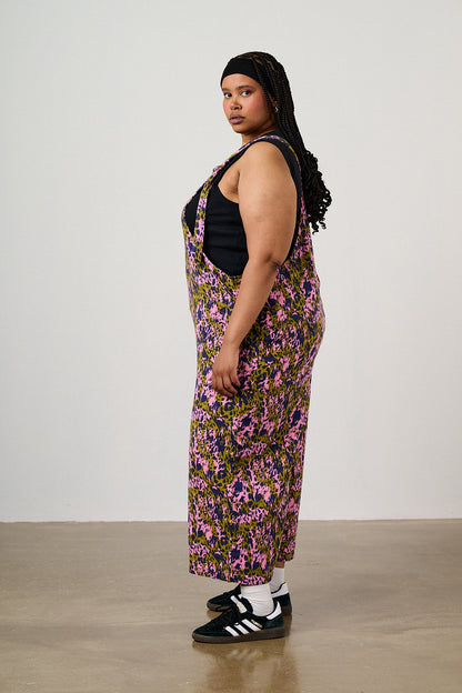 Rudy - Cotton Dungarees in Animal Wild Expression Print