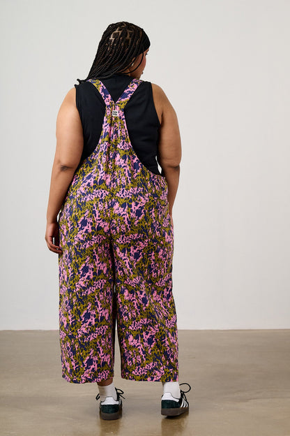 Rudy - Cotton Dungarees in Animal Wild Expression Print