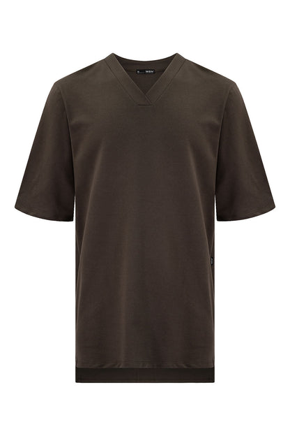 Essential Oversized Plain V-Neck T-Shirt