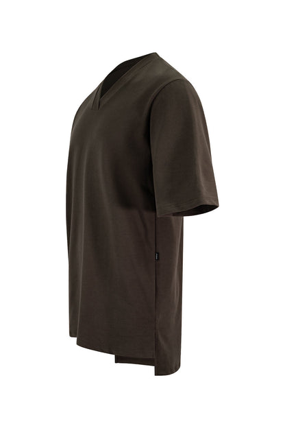 Essential Oversized Plain V-Neck T-Shirt
