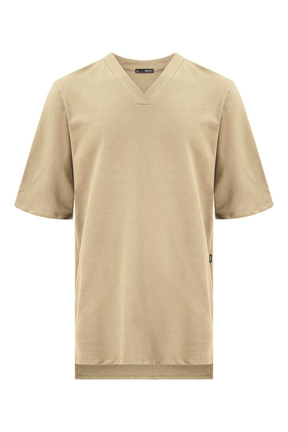 Essential Oversized Plain V-Neck T-Shirt