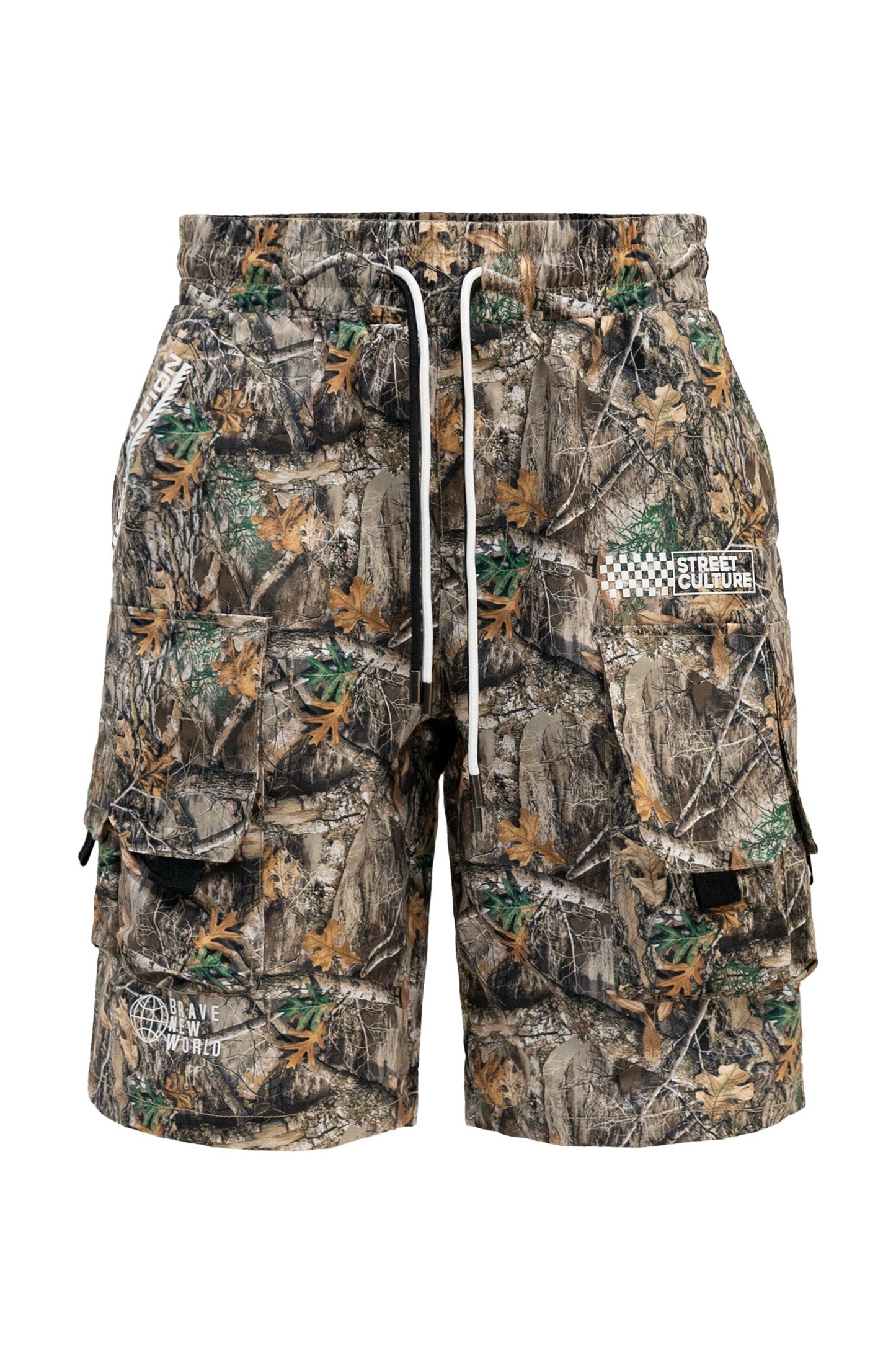 Men's Utility Camo Crop Over Shirt & Shorts Set