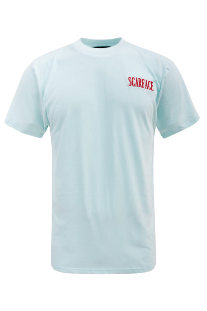 Men's Scarface Chest Embroidery Graphic T-Shirt