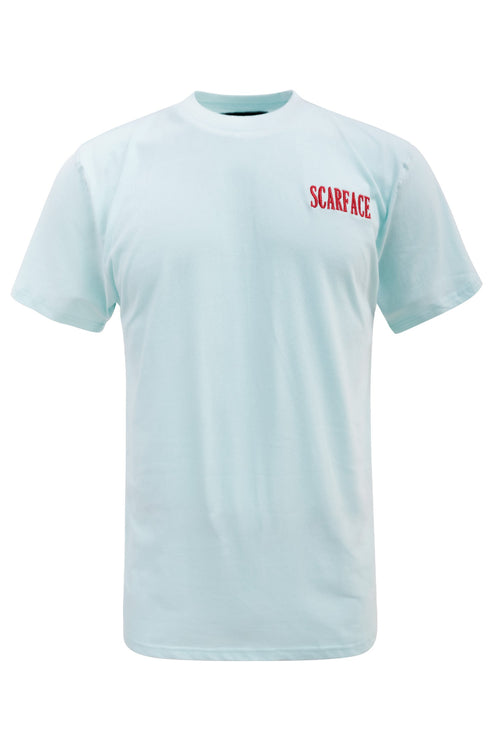 Men's Scarface Chest Embroidery Graphic T-Shirt