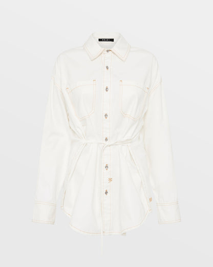 OVERSIZED TIE LS SHIRT SUGAR RUSH