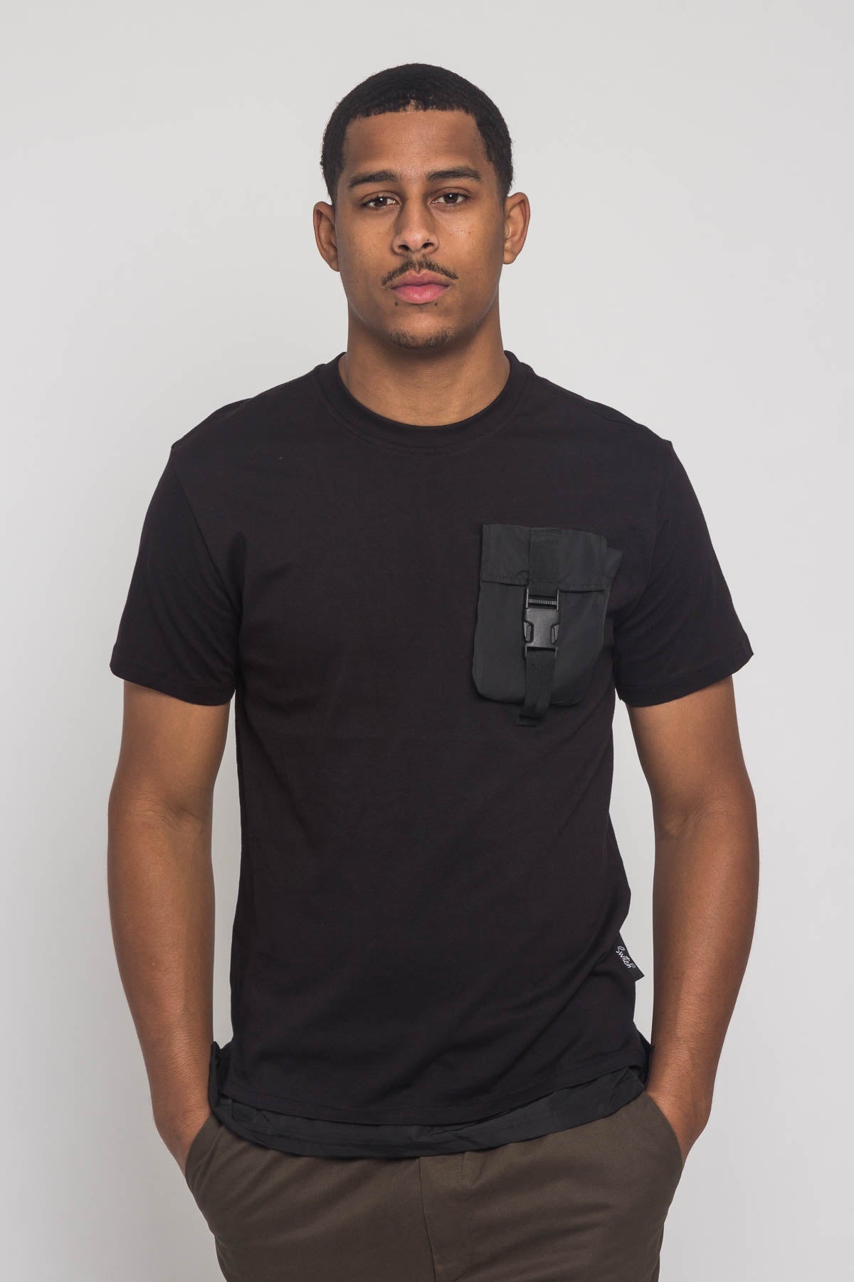 3D Buckled Pocket T-Shirt