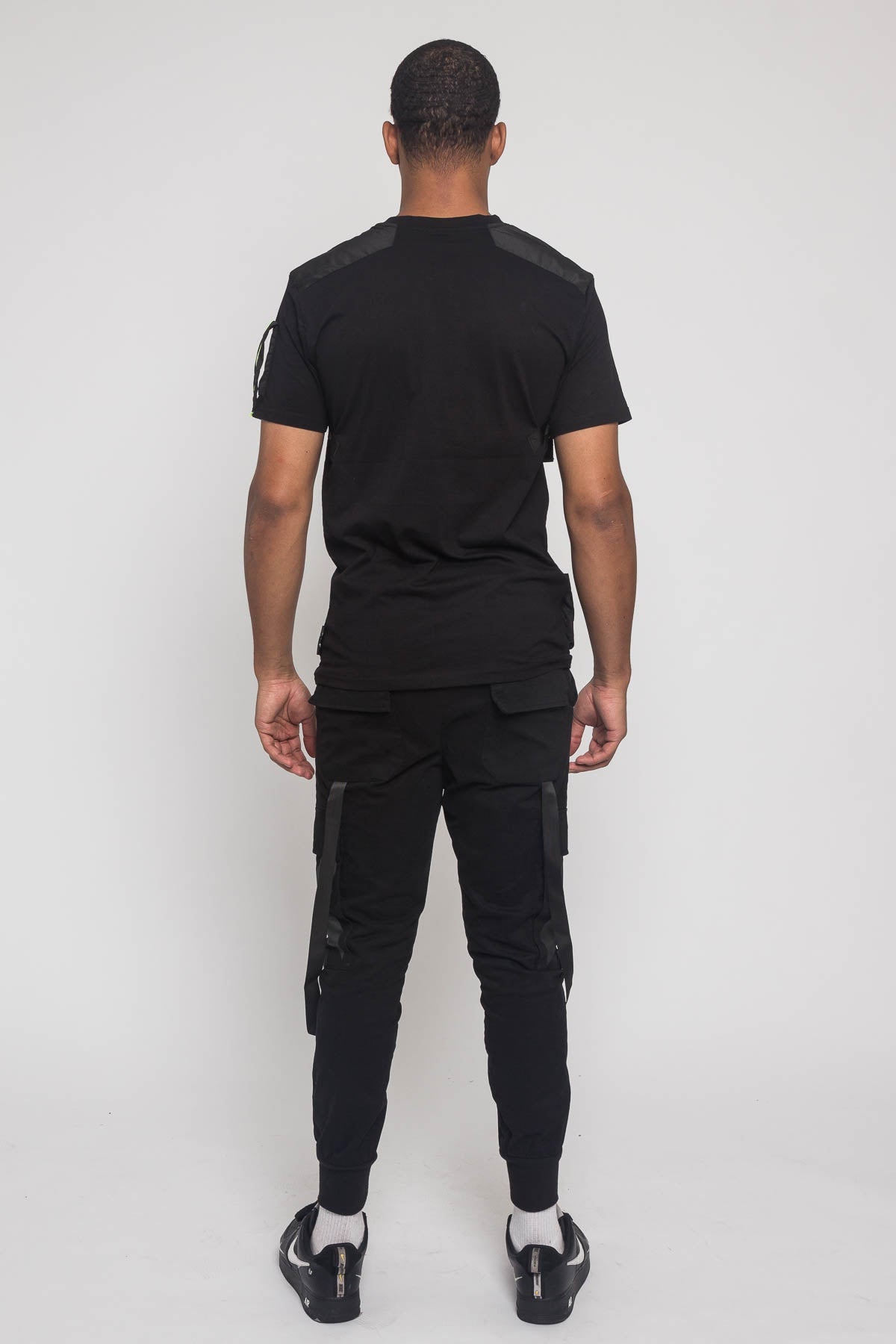 Buckled T-Shirt and Jogger Techwear Set