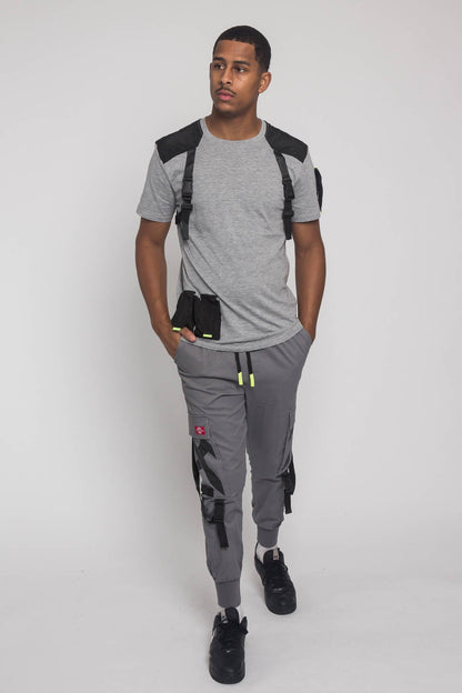 Buckled T-Shirt and Jogger Techwear Set