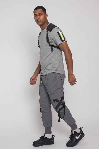 Buckled T-Shirt and Jogger Techwear Set