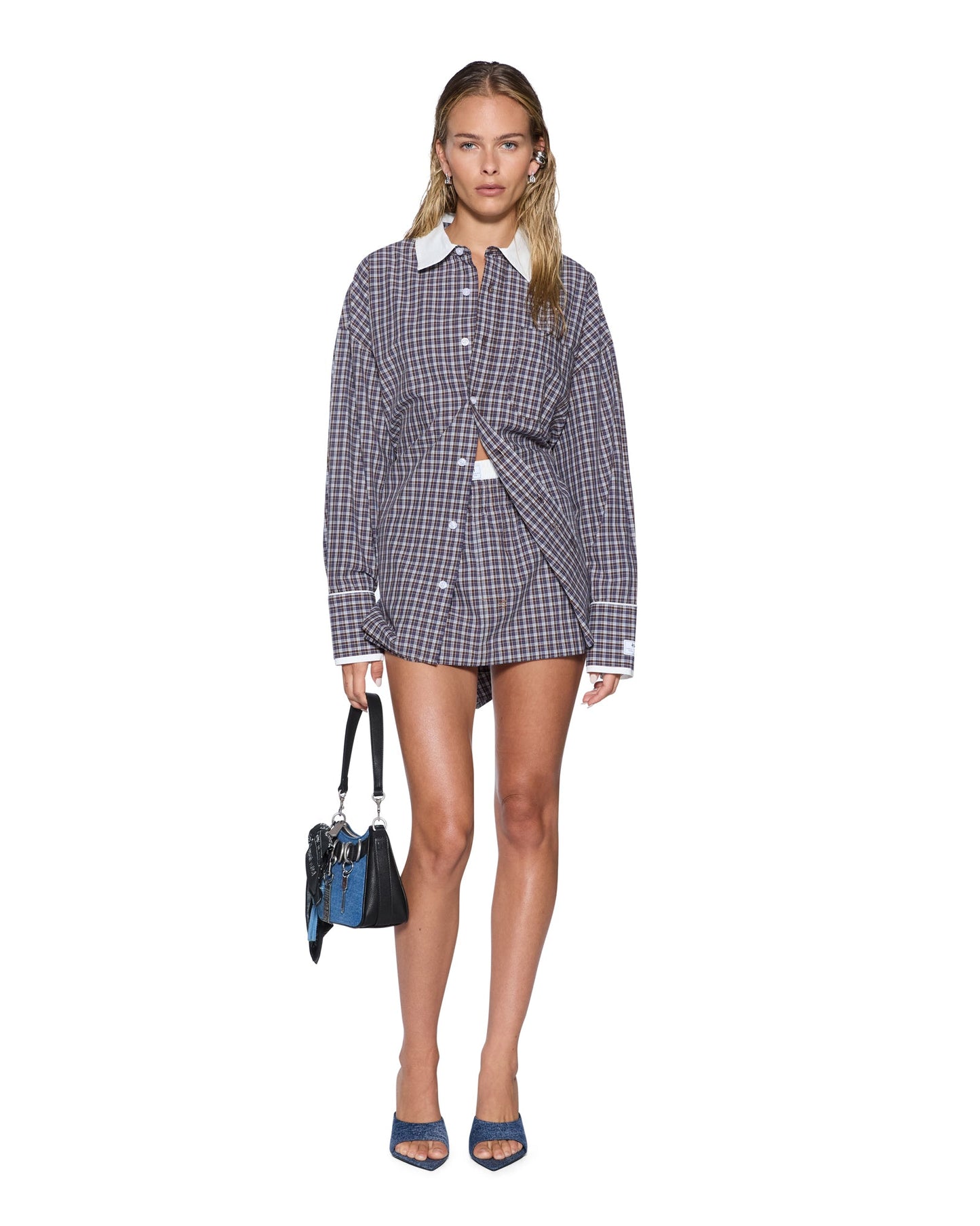 ASTRA LS SHIRT WHITE PLAID