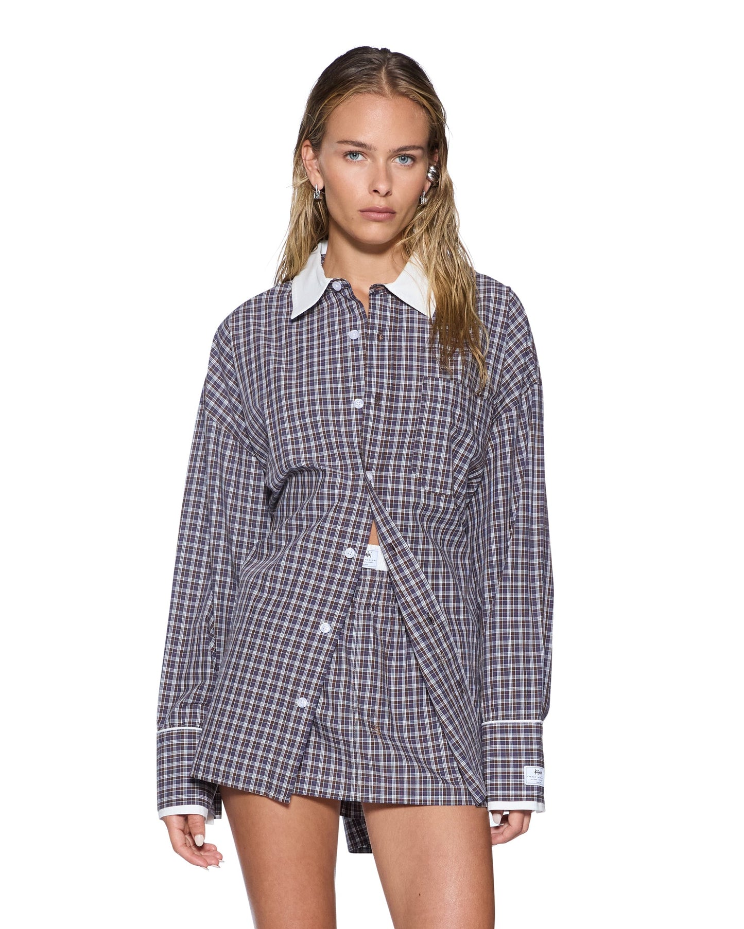 ASTRA LS SHIRT WHITE PLAID
