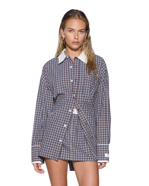 ASTRA LS SHIRT WHITE PLAID