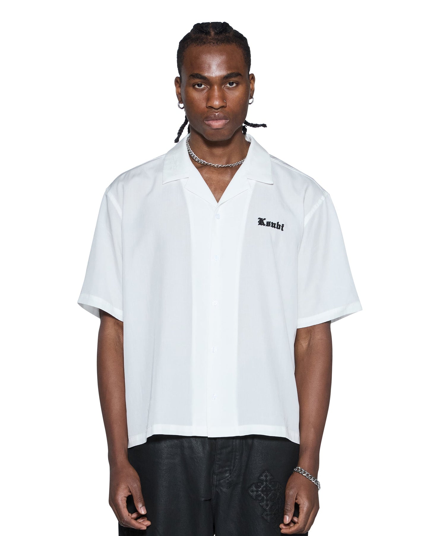 END DINER SS SHIRT SATIN WHITE