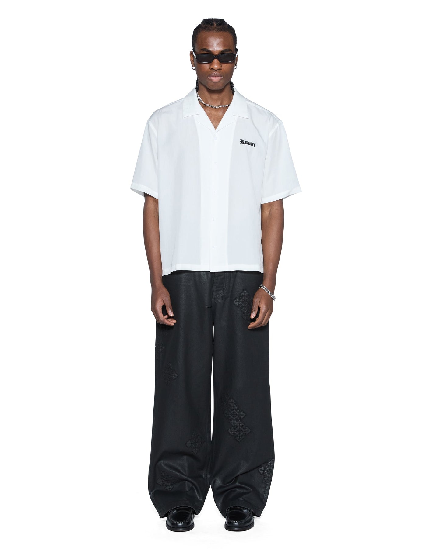 END DINER SS SHIRT SATIN WHITE