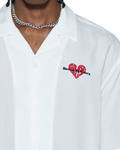 HBL DINER SS SHIRT SATIN WHITE