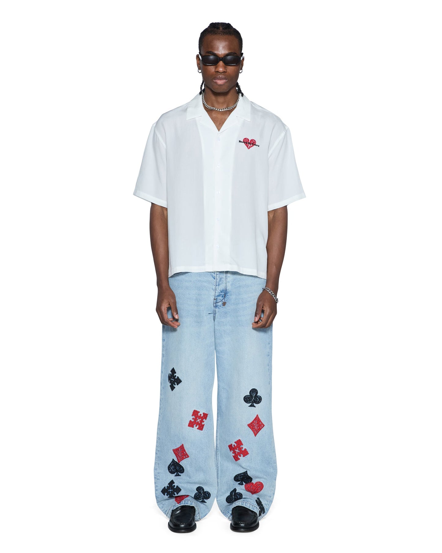 HBL DINER SS SHIRT SATIN WHITE