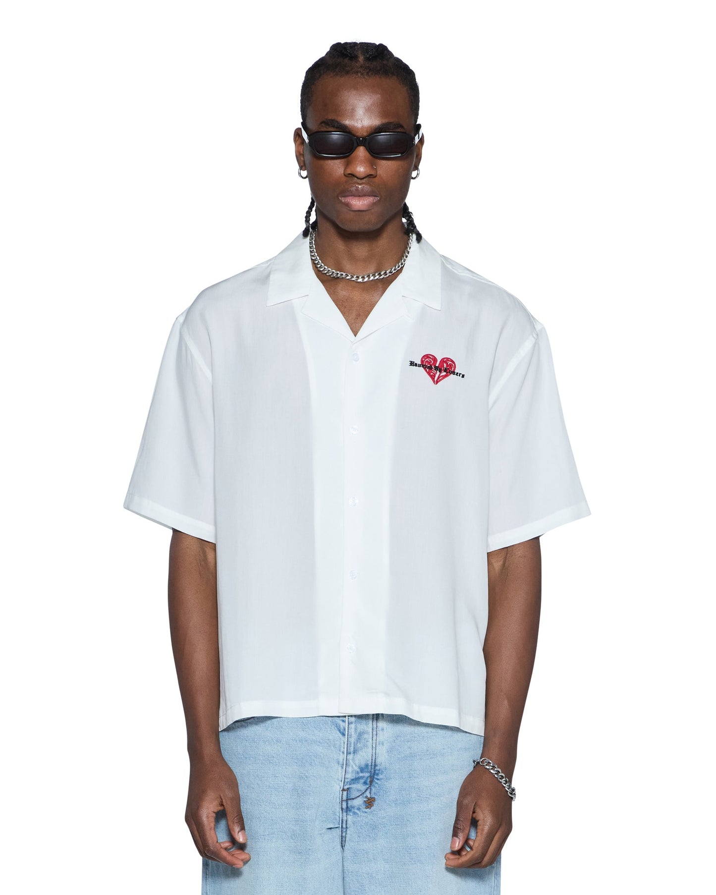 HBL DINER SS SHIRT SATIN WHITE