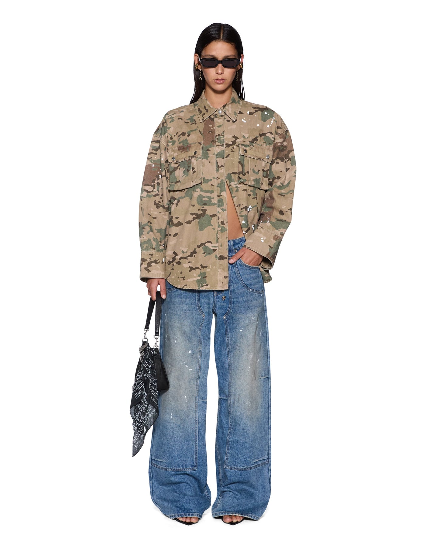 ASTRA CARGO LS SHIRT WOODLAND CAMO