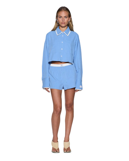 BALTER LS SHIRT BRIGHT BLUE/WHITE