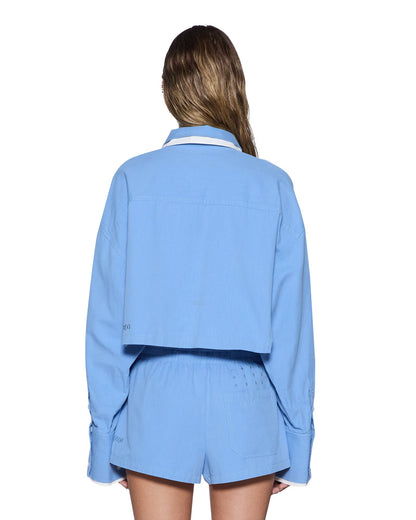 BALTER LS SHIRT BRIGHT BLUE/WHITE