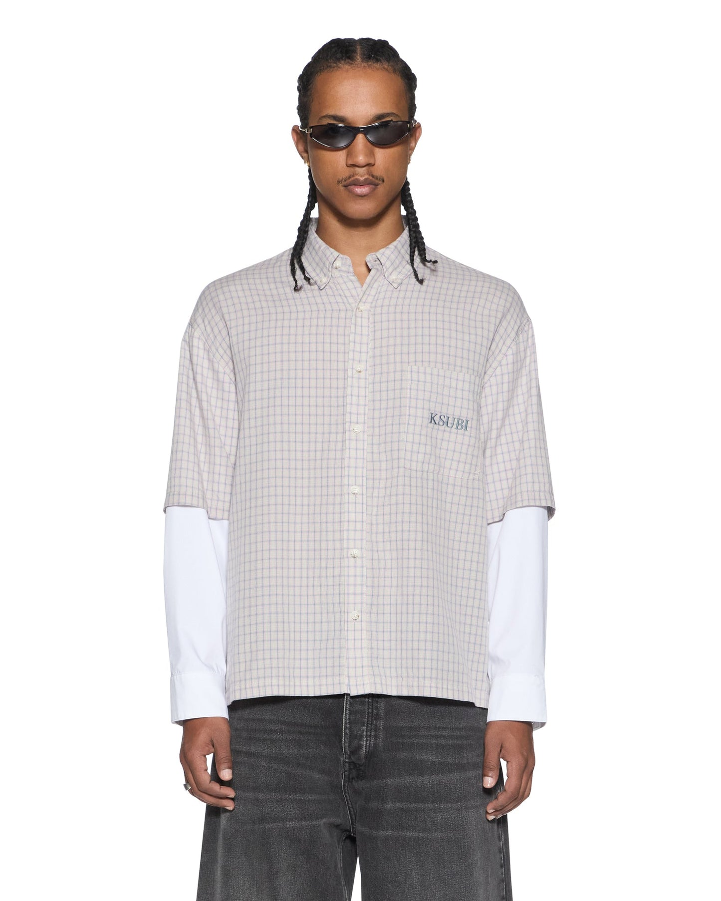 E.N.D BUTTON LAYER LS SHIRT CHECK