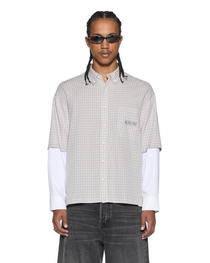E.N.D BUTTON LAYER LS SHIRT CHECK