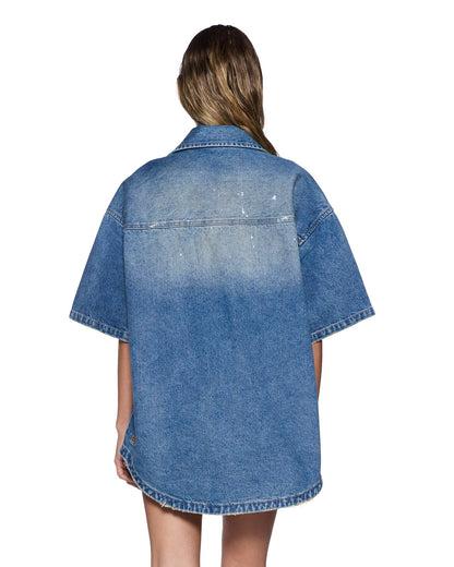 GARAGE DENIM SS SHIRT PAINTER BLUE