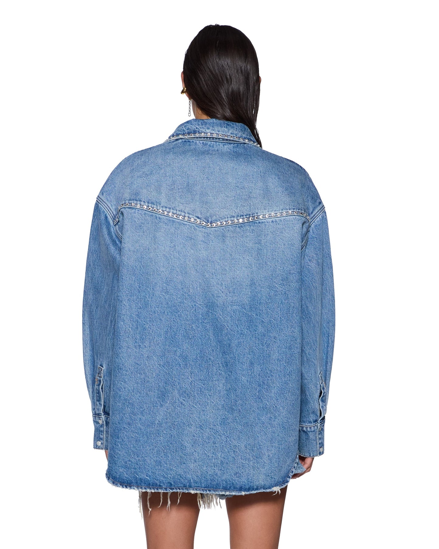 OVERSIZED DENIM LS SHIRT MAVERIK KRYSTAL