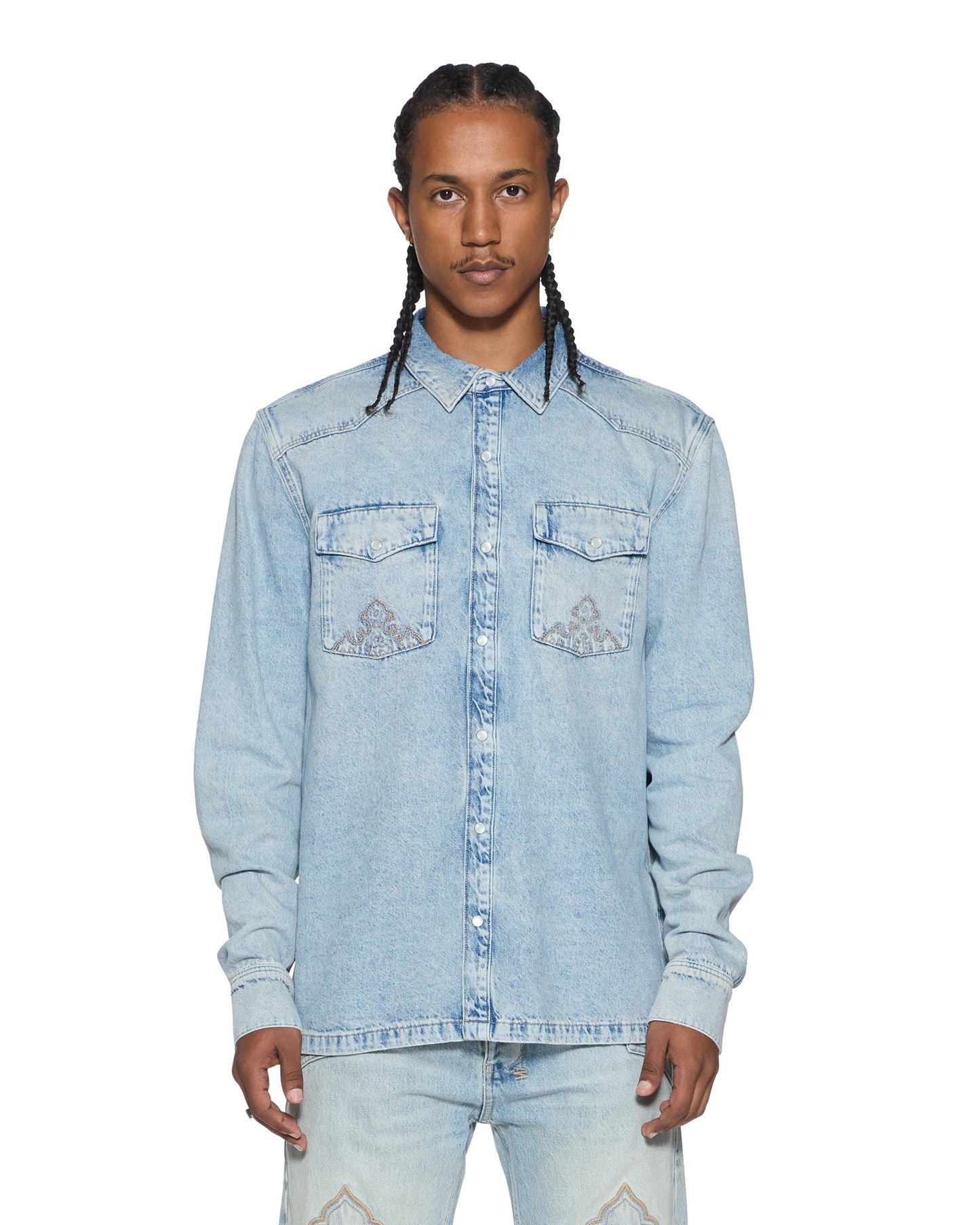 WHIPLASH LS SHIRT KRYSTAL BLUE