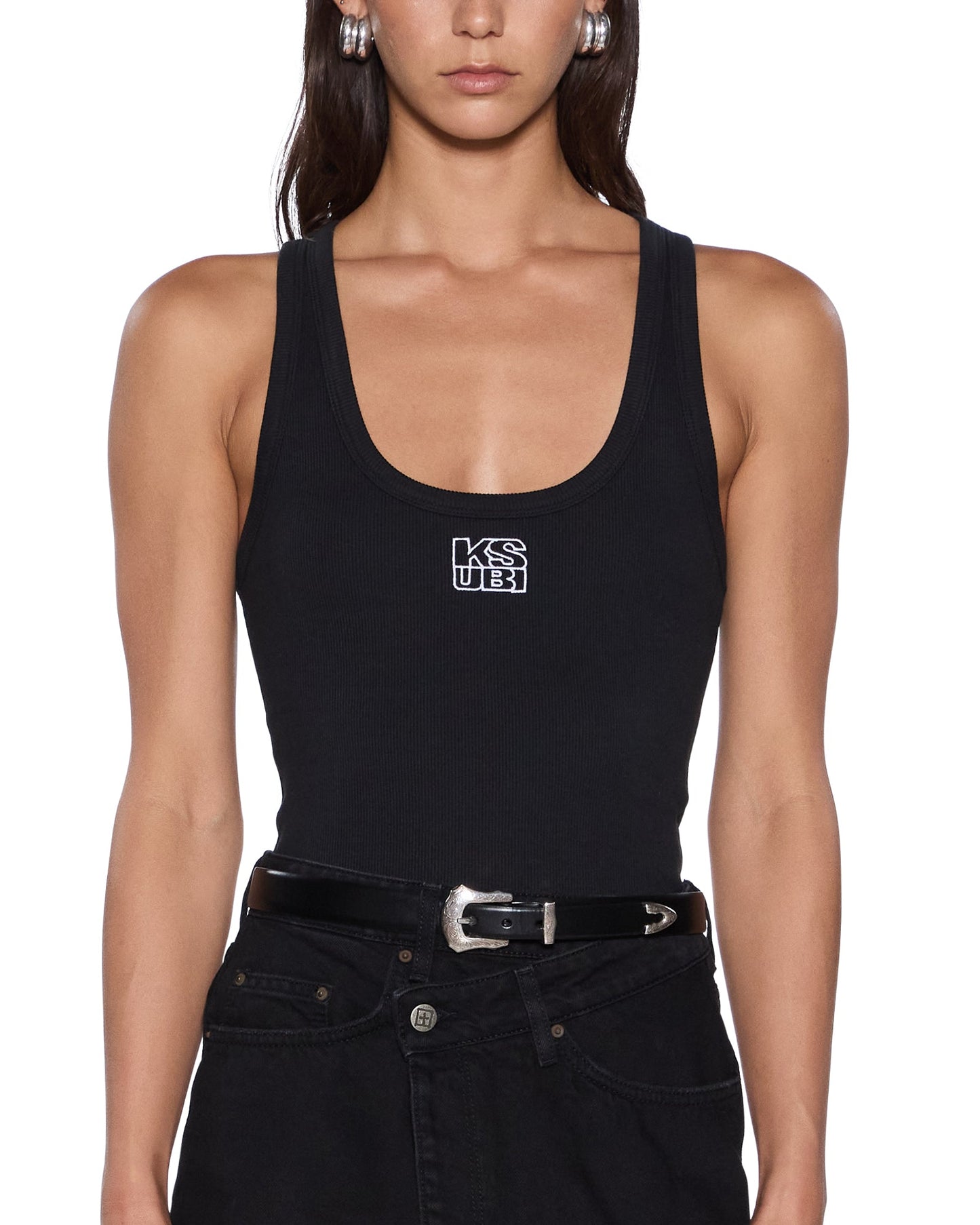 STACKED ORIGIN TANK BLACK