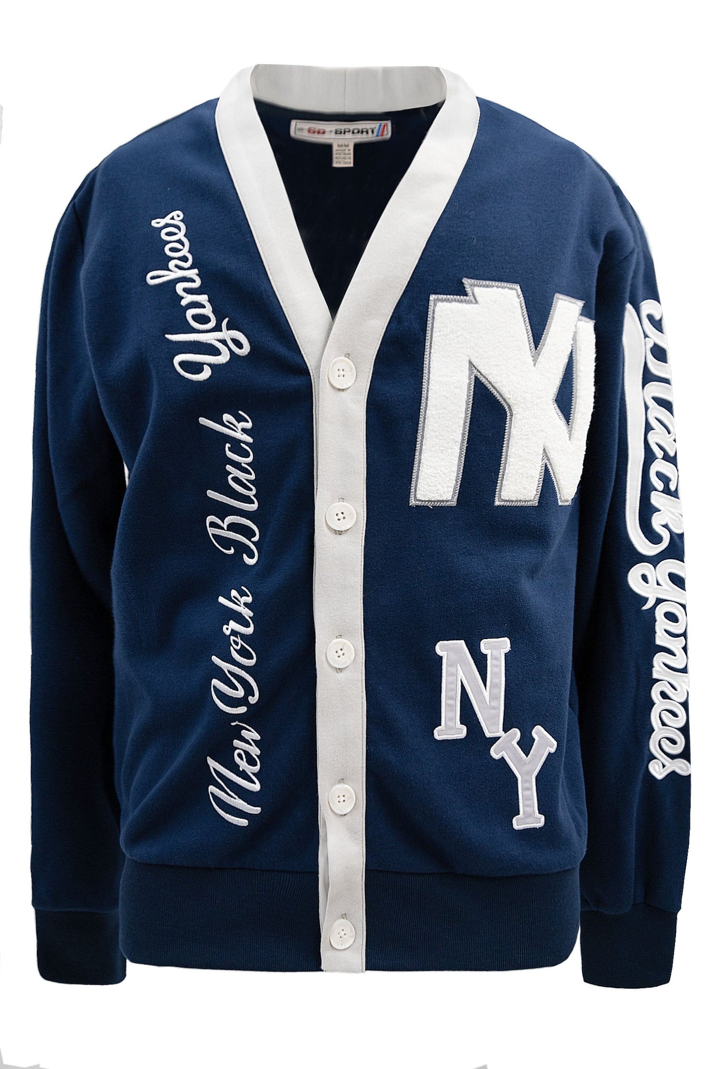 Men's Baseball Team Chenille Patch Embroidery Cardigan