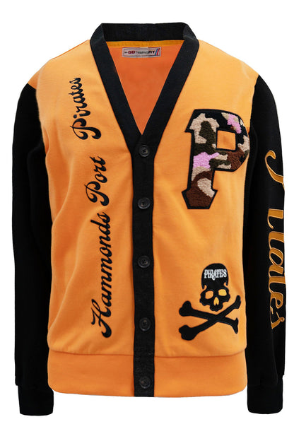 Men's Baseball Team Chenille Patch Embroidery Cardigan