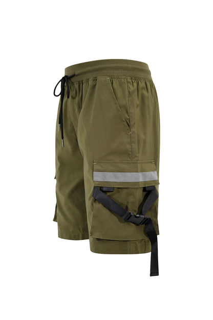 Men's Utility Tactical Reflective Tape Cargo Shorts