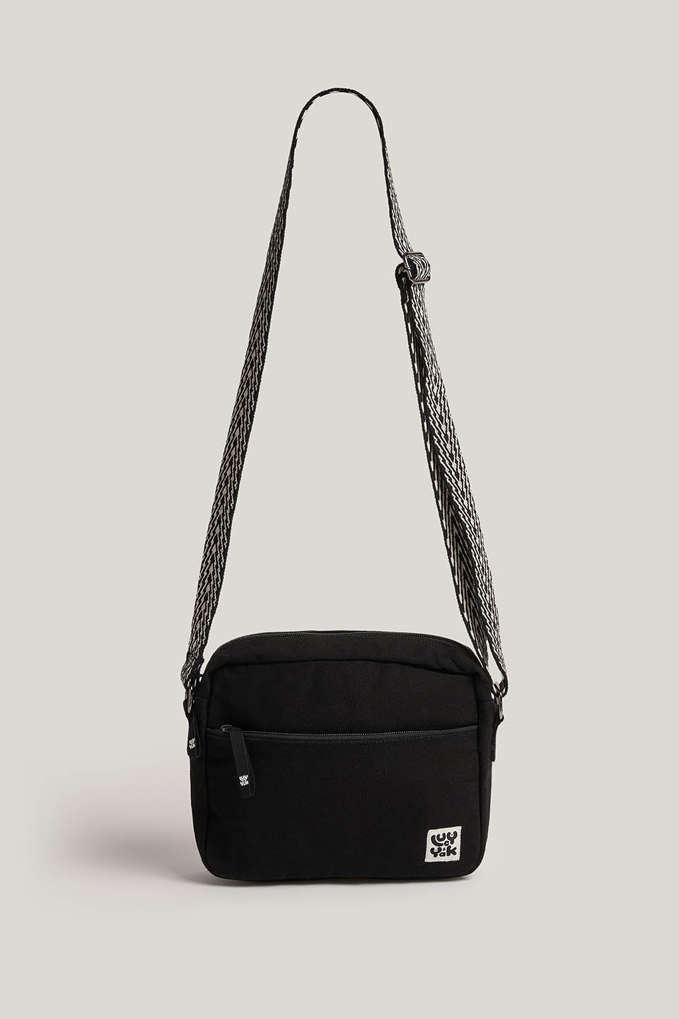 Dara - Cotton Crossbody Bag in Black