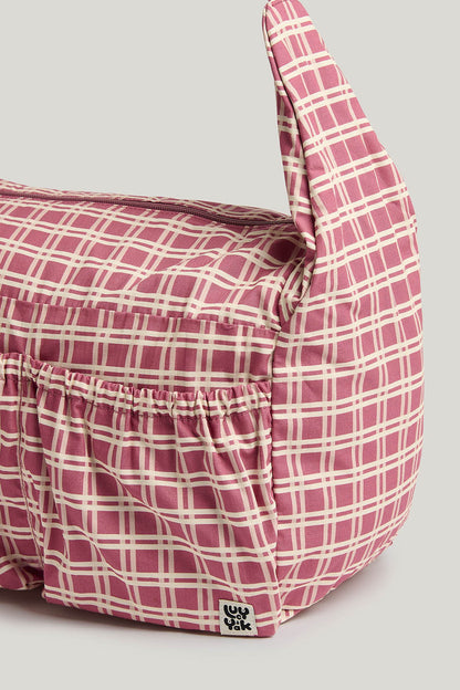 Liza - Crossbody Bag in Rose Deco Check