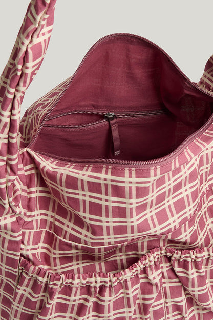 Liza - Crossbody Bag in Rose Deco Check